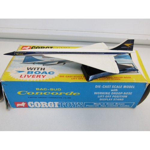 299B - Two boxed Concorde models.