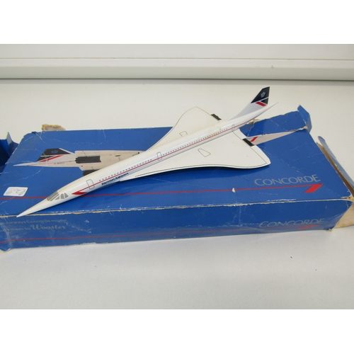 299B - Two boxed Concorde models.