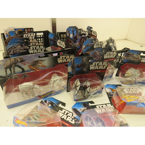 113 - Twenty-one Star Wars diecast models and three x 30 goggbe