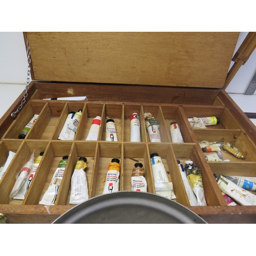 360 - Lot of miscellaneous items, including an artist's paint set, easel etc