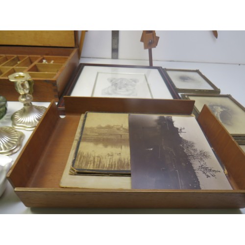 360 - Lot of miscellaneous items, including an artist's paint set, easel etc