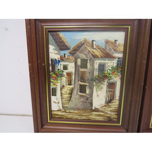 148 - Set of three hand painted pictures