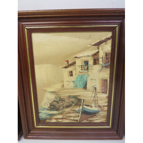 148 - Set of three hand painted pictures