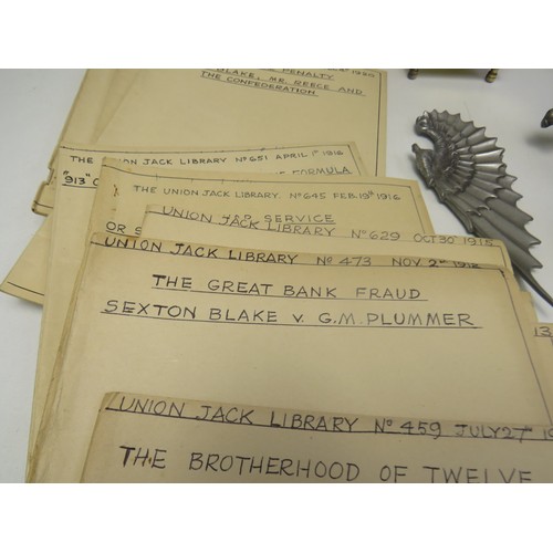 167 - Box of collectables, including clocks and antique magazines 1913-1916