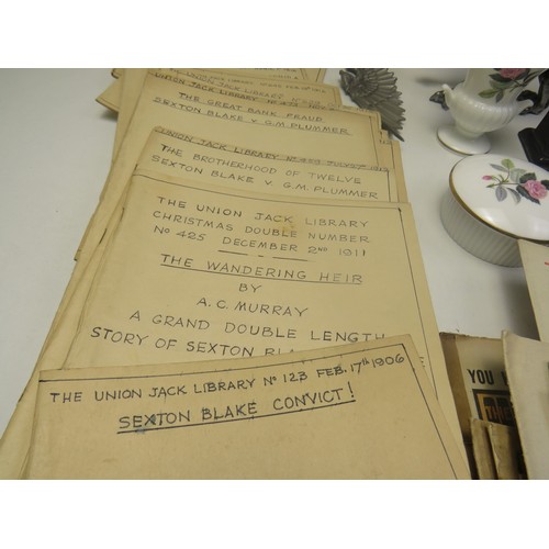 167 - Box of collectables, including clocks and antique magazines 1913-1916