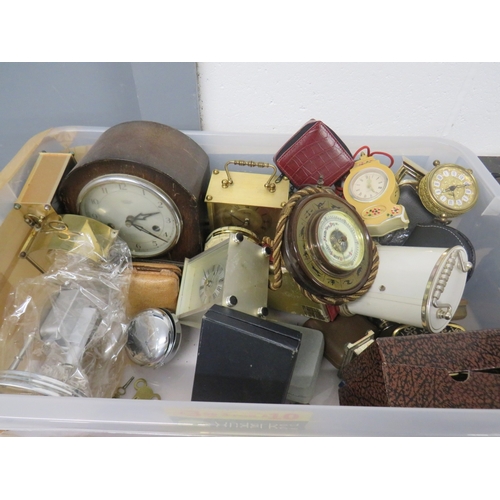 378 - Job lot of assorted clocks to include mantle clocks, carriage clocks etc