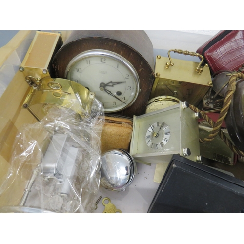 378 - Job lot of assorted clocks to include mantle clocks, carriage clocks etc