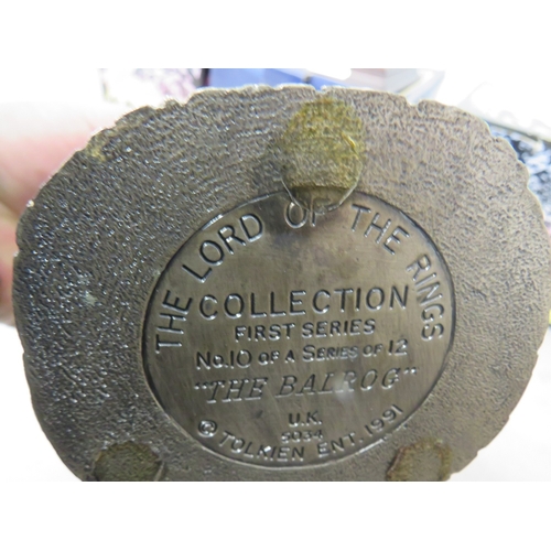 402 - Three boxed Tudor Mint figures to include The Lord of the Rings