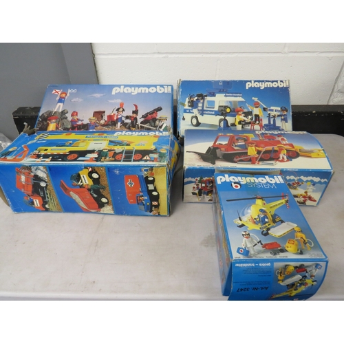 409 - Five boxed Playmobil toy sets
