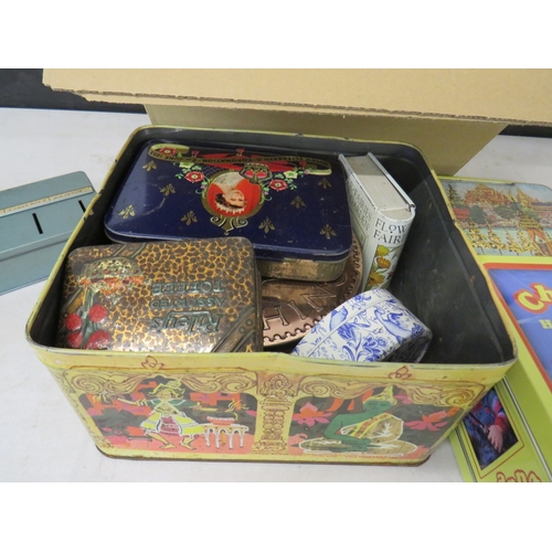 418 - Lot of assorted collectable tins