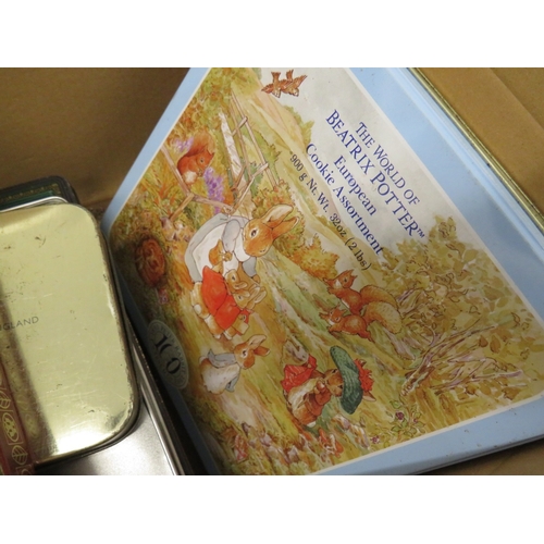418 - Lot of assorted collectable tins