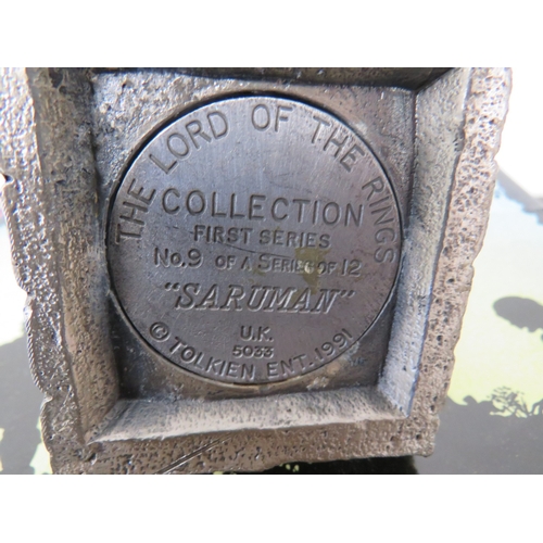 419 - Five boxed Tudor Mint figures to include The Lord of the Rings