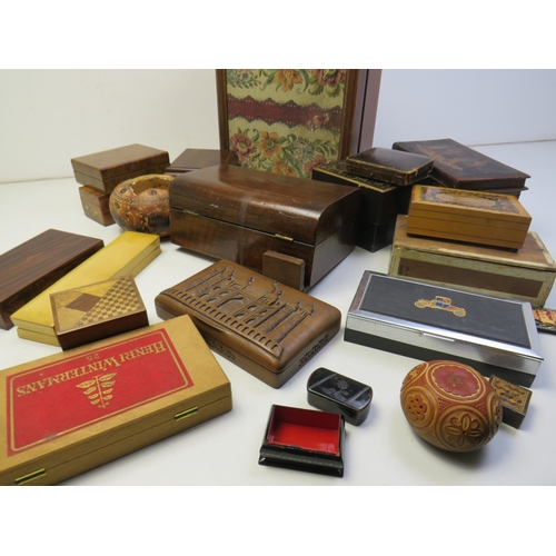 432 - Job lot of collectable boxes including trinkets, jewellery boxes etc