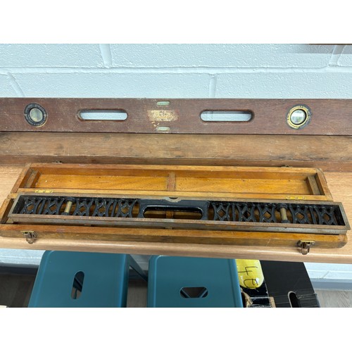 434 - Two vintage/antique cased spirit levels made by J. Rabone & Sons and WM. Marples & Sons Ltd