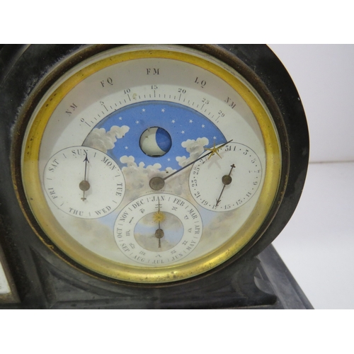 446 - D.C. Rait Glasgow mantle clock with barometer