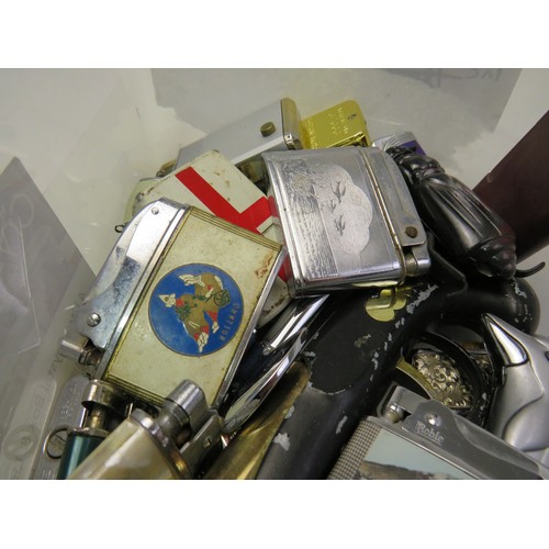 500 - Collection of Cigarette Lighters Inc Novelty, Souvenir, Musical Etc