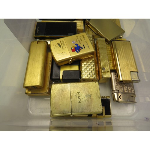 501 - Gold Tone Pocket Cigarette Lighters Inc Ronson, Pierre Cardin Etc