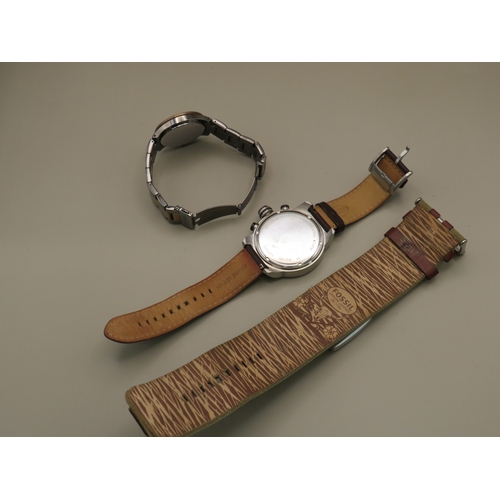 17 - Three assorted Fossil watches