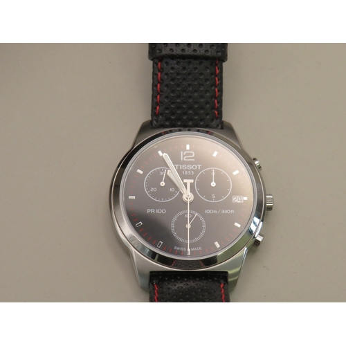 21 - Boxed Tissot 1853 PR100 chronograph watch
