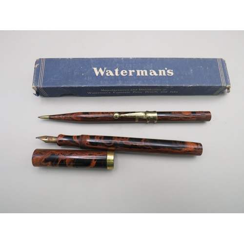 27 - Waterman pen and pencil set and a Yorkshire Building Society Parker pen