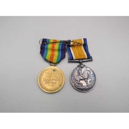 28 - WWI Medal Pair awarded to 36608 Pte. T. E. A. Faulkner. Devon. R.