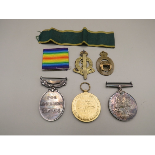 30 - Lot of assorted militaria to include medal pair awarded to G-89305 Pte. J. Blaine. Mido'x. R. and a ... 