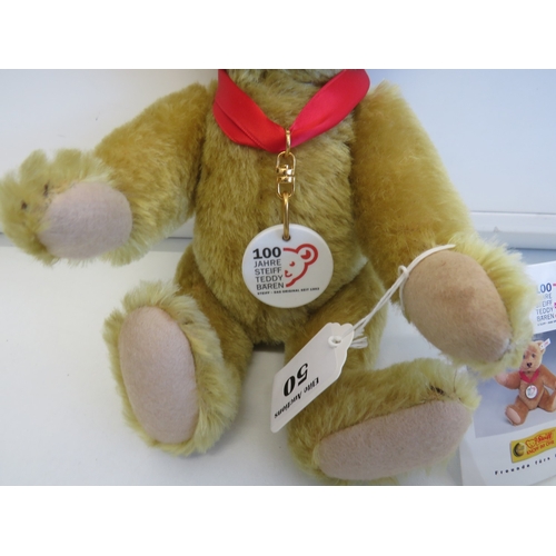 50 - Steiff teddy bear with original tag
