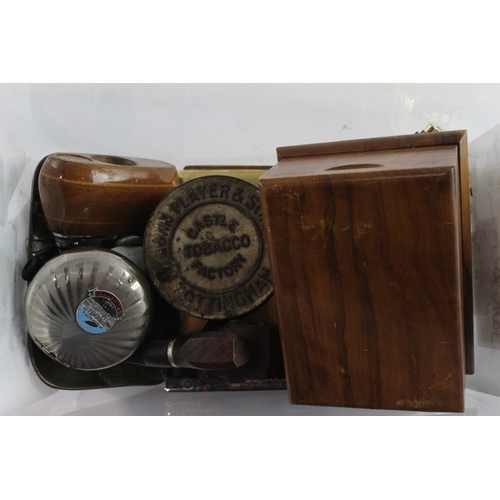 454 - Tobacciana Collectables Inc Dispenser Tobacco Tin Pipes Table Lighter Job Lot