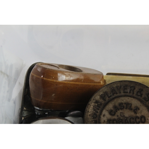 454 - Tobacciana Collectables Inc Dispenser Tobacco Tin Pipes Table Lighter Job Lot
