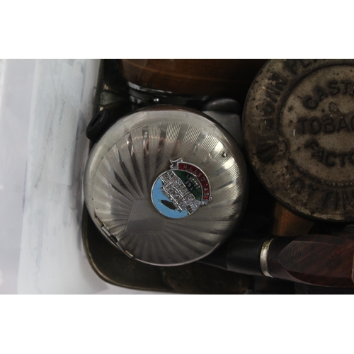 454 - Tobacciana Collectables Inc Dispenser Tobacco Tin Pipes Table Lighter Job Lot