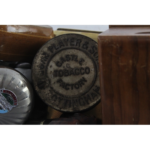 454 - Tobacciana Collectables Inc Dispenser Tobacco Tin Pipes Table Lighter Job Lot