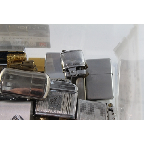 456 - Pocket Lighters Tobacciana Collectables Inc Gold / Silver Tone