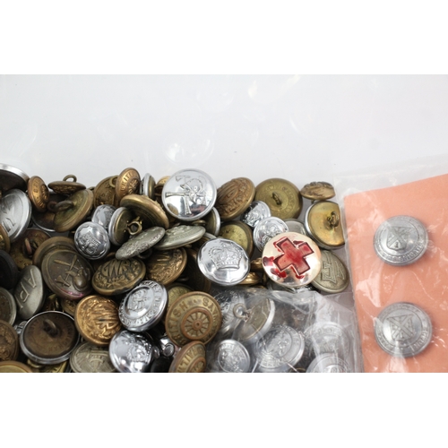 478 - Mixed Public Service Buttons Collection Inc Police, Fire, Railway, Red Cross Etc