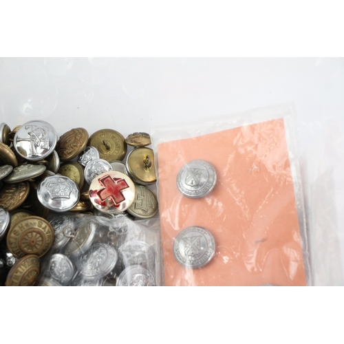 478 - Mixed Public Service Buttons Collection Inc Police, Fire, Railway, Red Cross Etc