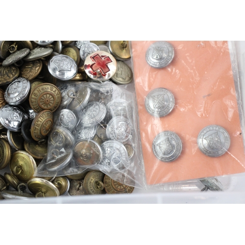 478 - Mixed Public Service Buttons Collection Inc Police, Fire, Railway, Red Cross Etc