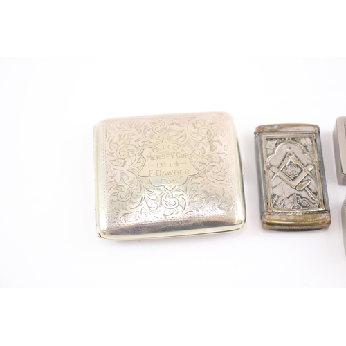 594 - Snuff Boxes, Vesta & Antique 1914 Cigarette Cases