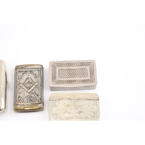 594 - Snuff Boxes, Vesta & Antique 1914 Cigarette Cases