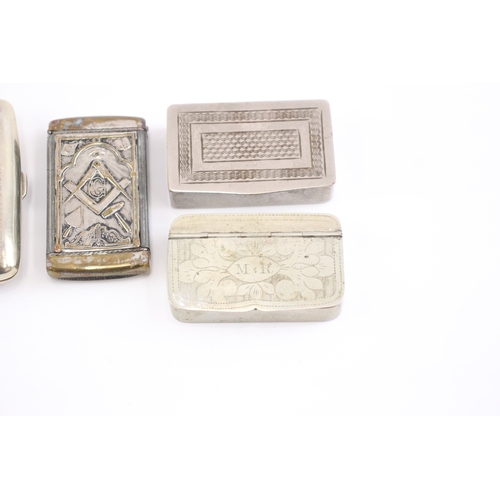 594 - Snuff Boxes, Vesta & Antique 1914 Cigarette Cases