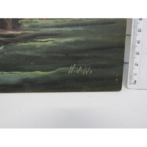 62 - Two vintage nautical oil paintings.