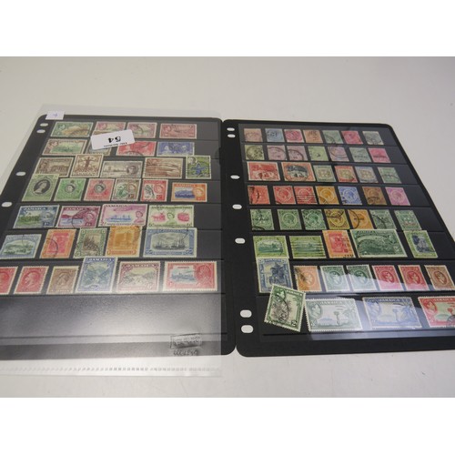 54 - Two sheets Jamaica early stamps, Cat c£200