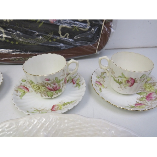 202 - Victorian tea platter, tea set, ironstone dish by simpson pottery