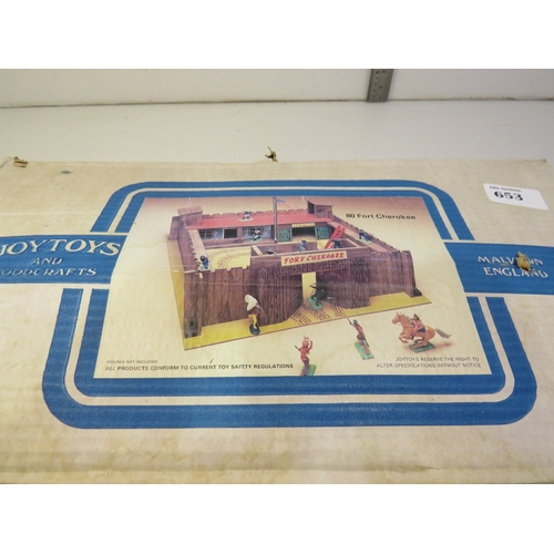 653 - Boxed Joytoys wooden fort