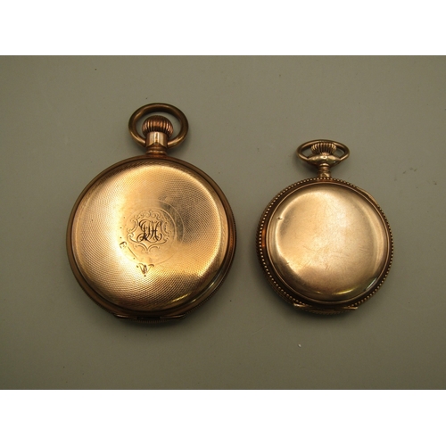 17 - Two gold plated pocket watches