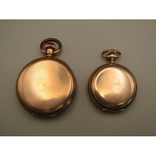 17 - Two gold plated pocket watches
