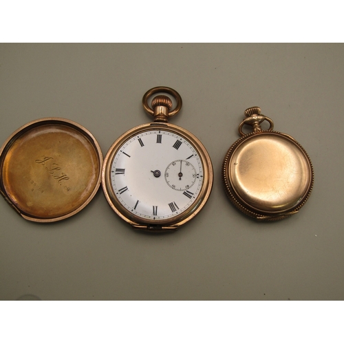17 - Two gold plated pocket watches