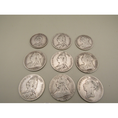 20 - Nineteen assorted silver British coins all pre 1905