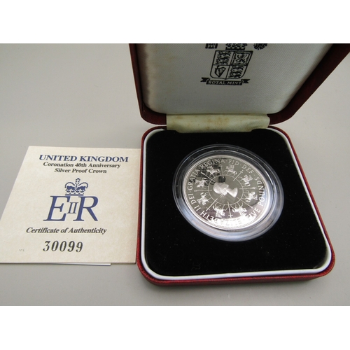 21 - Five cased silver proof coins all with certificates of authenticity
