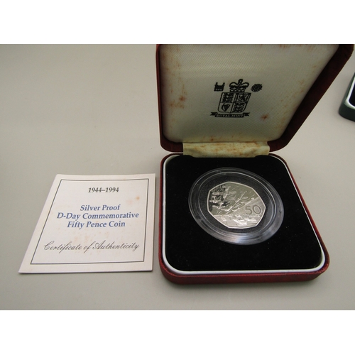 21 - Five cased silver proof coins all with certificates of authenticity