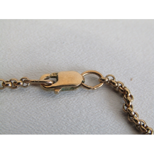 20F - Vintage 9ct gold amethyst spinner fob pendant on 9ct gold 20