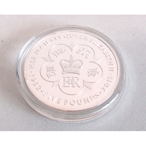 20H - 2015 Tristan Da Cunha QEII Five pounds commemorative crown.